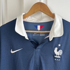 Nike Men's Navy Blue team soccer Jersey polo shirt XXL